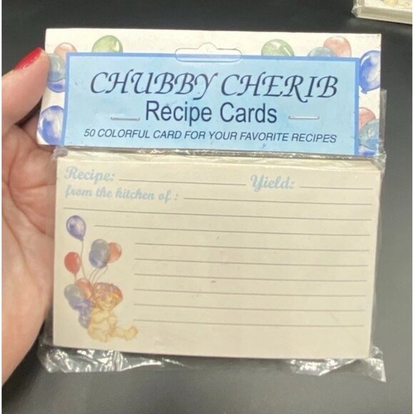 Chubby Cherub Recipe Cards 5x3 Lot of 2 Packs 50 Each Vintage NOS Home Cook Chef - Picture 13 of 13